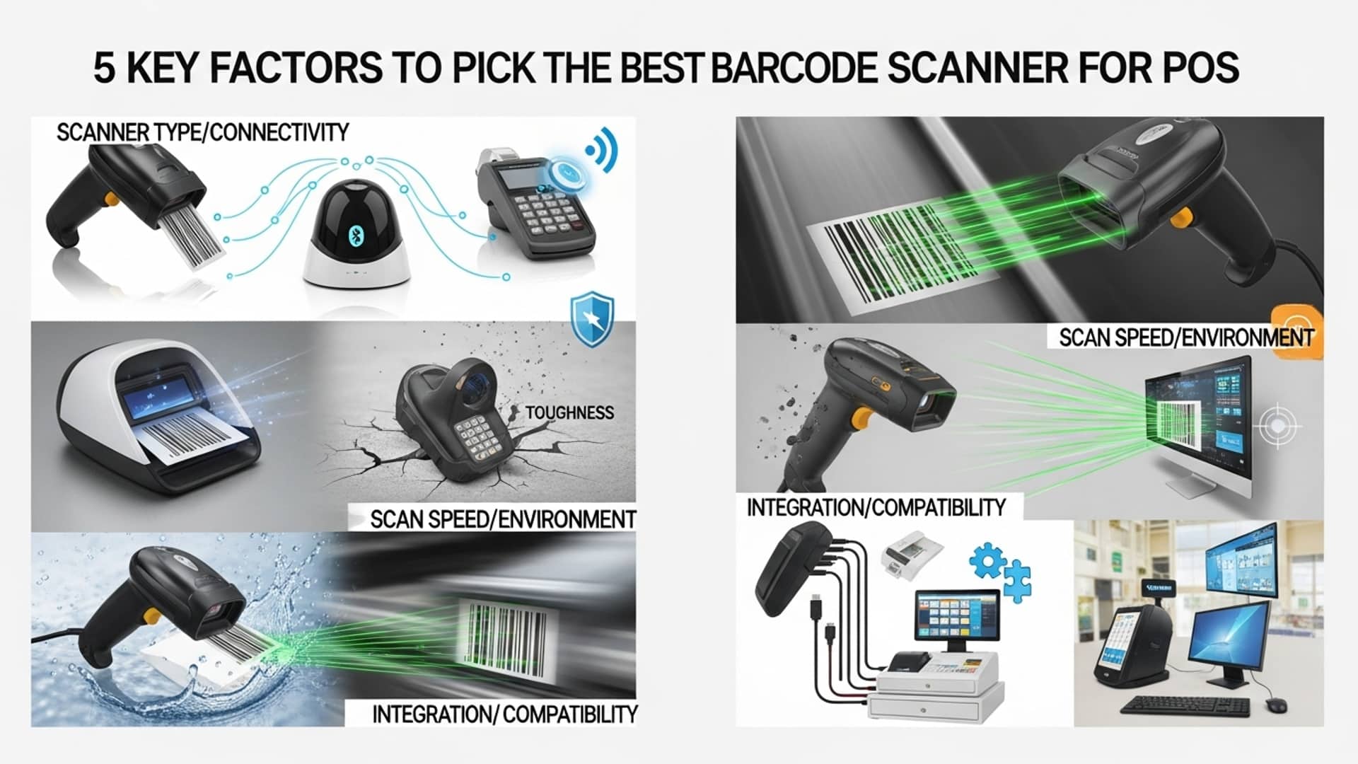 5 Key Factors to Pick the Best Barcode Scanner for POS illustration